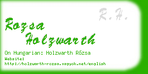 rozsa holzwarth business card